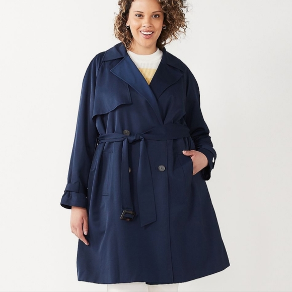Nine West Poplin Trench Coat